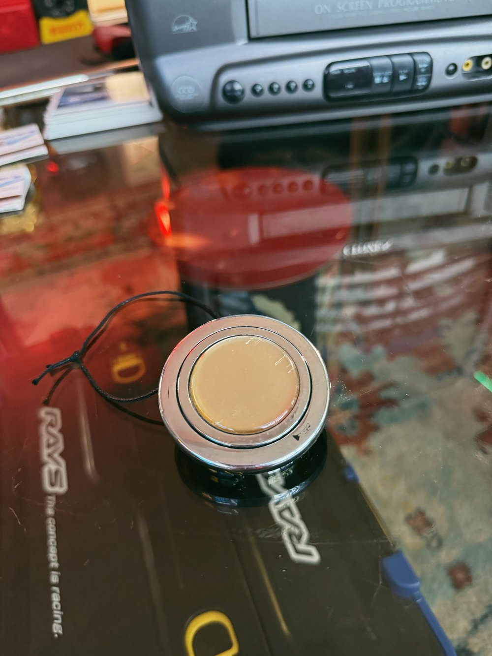 Blank Horn Button (Champagne)