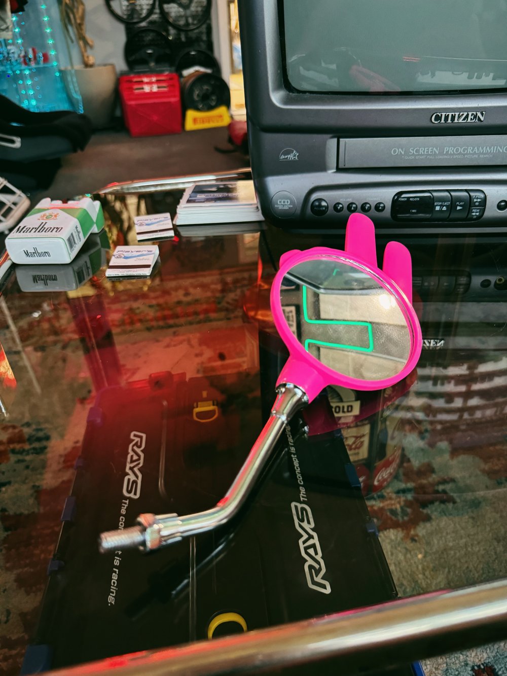 Peace Sign Mirror (Pink)