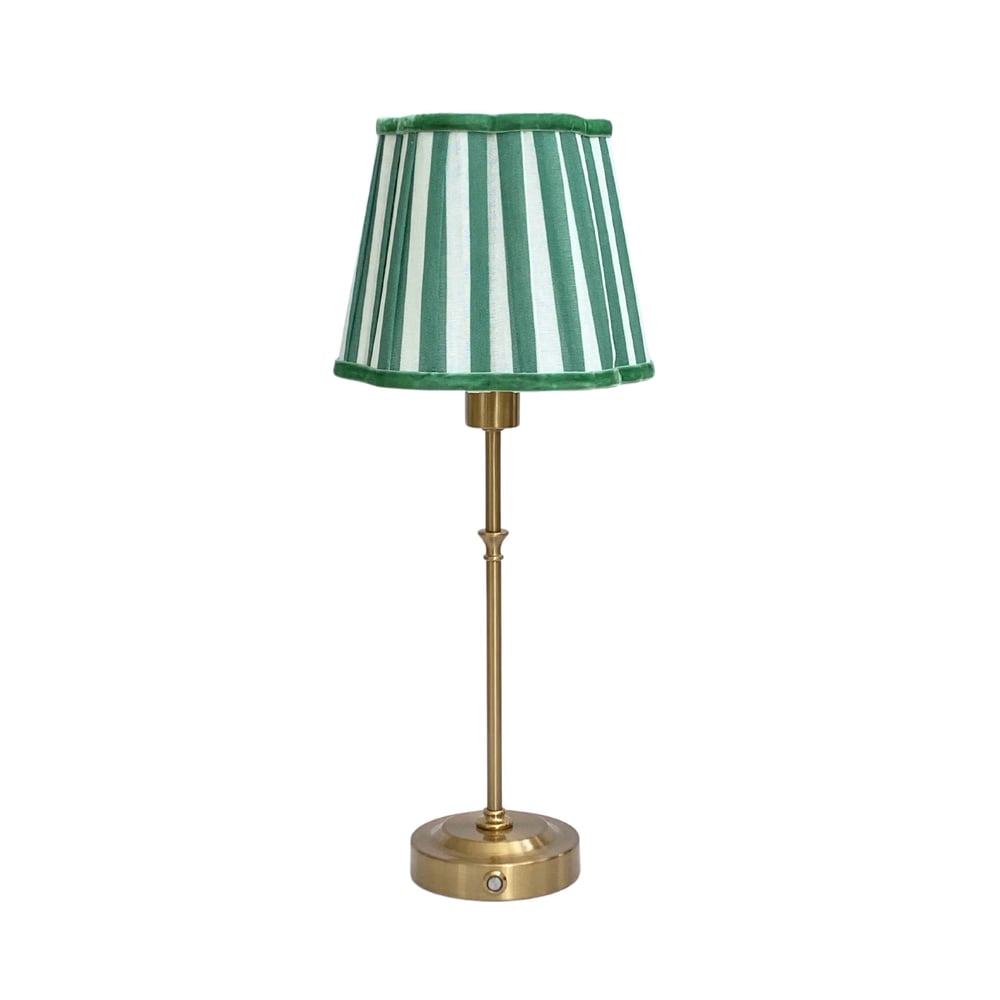 Image of Green Stripe USB Table Lamp 