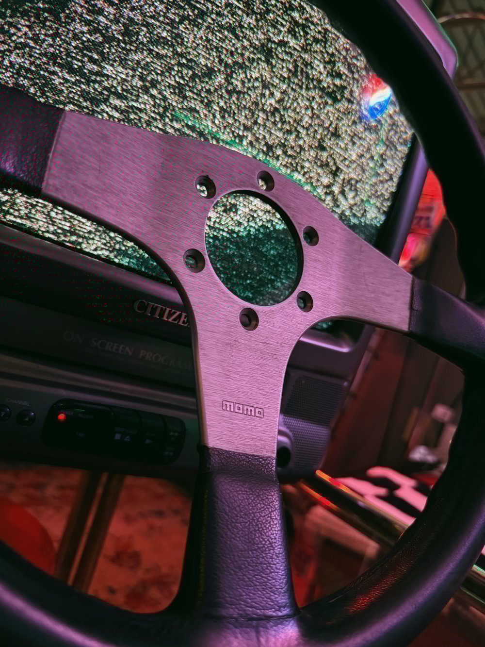 Momo Retro Silver Face Steering Wheel (350MM)