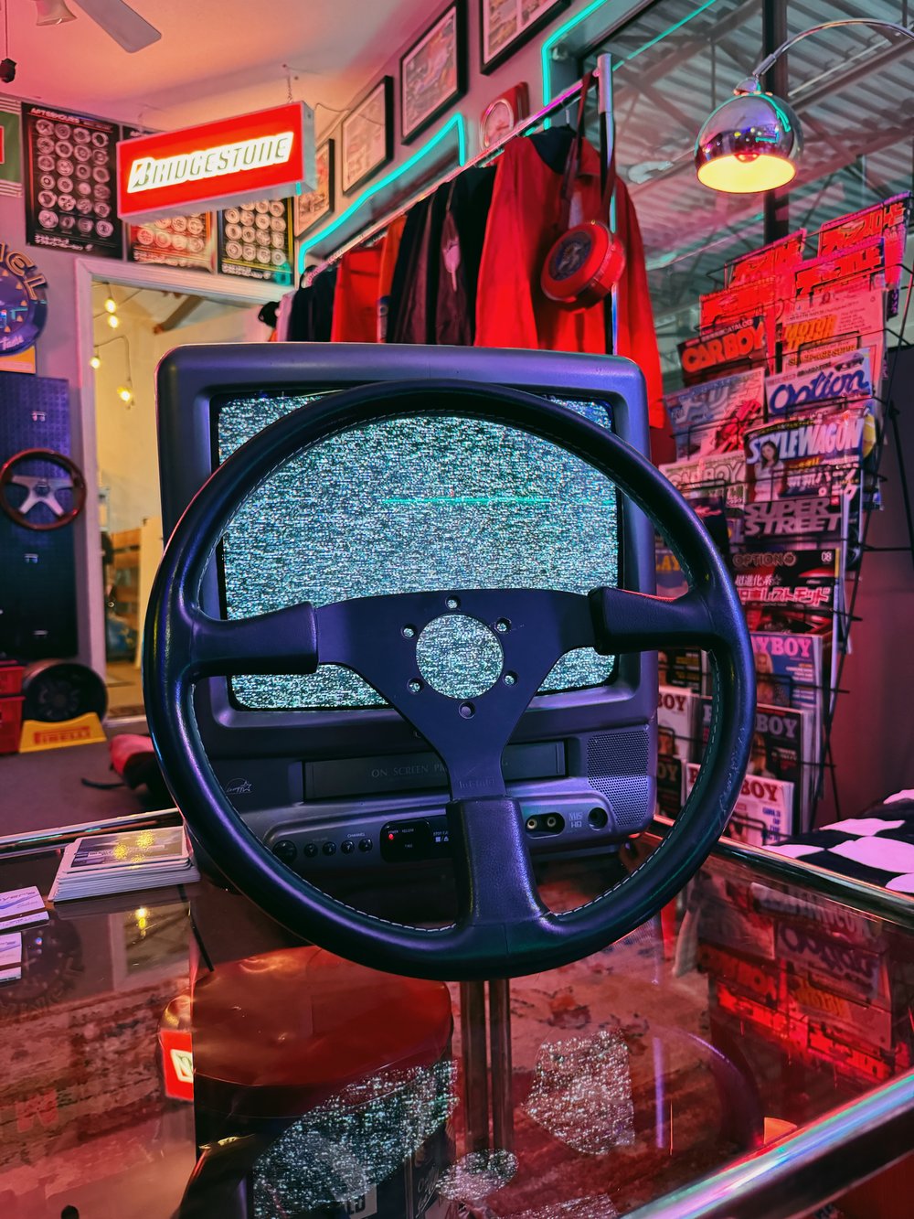 Momo Retro Black Steering Wheel (360MM)