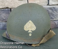 Image 2 of M2 D-bale 101st Airborne 506th 2nd Bn. PIR Helmet LT. Front Seam Paratrooper Liner. Front Seam.