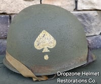 Image 4 of M2 D-bale 101st Airborne 506th 2nd Bn. PIR Helmet LT. Front Seam Paratrooper Liner. Front Seam.