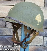 Image 6 of M2 D-bale 101st Airborne 506th 2nd Bn. PIR Helmet LT. Front Seam Paratrooper Liner. Front Seam.