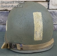 Image 9 of M2 D-bale 101st Airborne 506th 2nd Bn. PIR Helmet LT. Front Seam Paratrooper Liner. Front Seam.