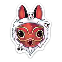 Ghibli Princess Mask Sticker