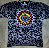 Image 1 of Scrunch mandala rainbow/black and grey