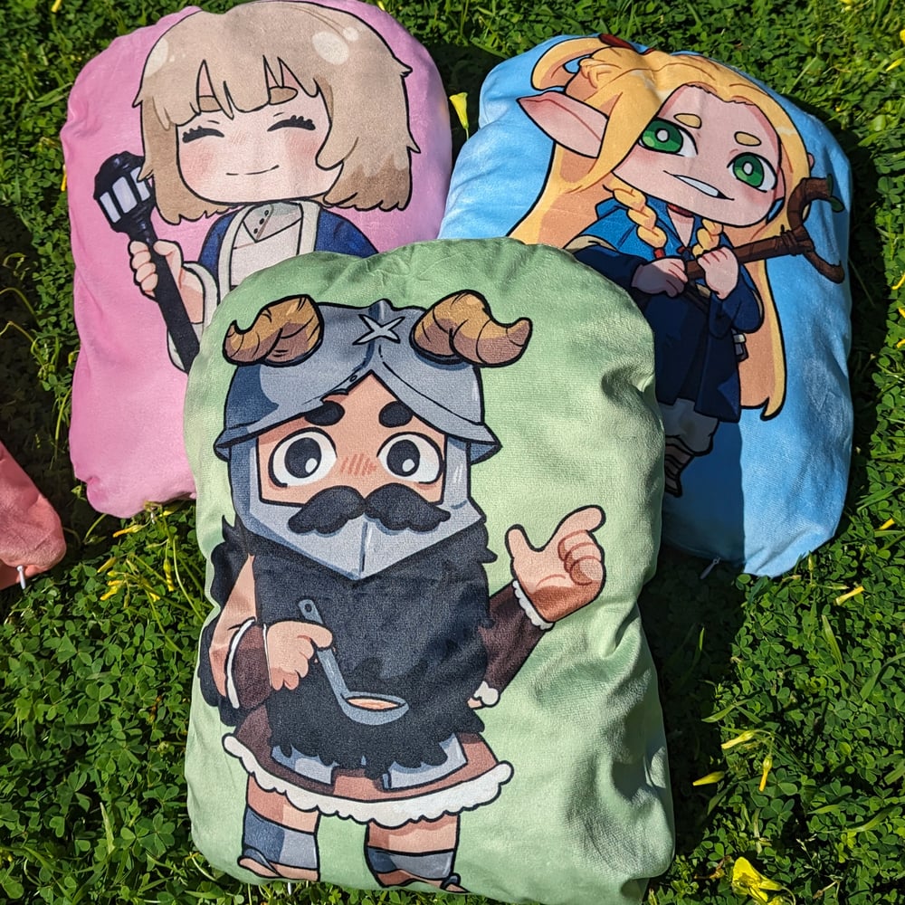 Image of Dungeon Meshi Throw Pillows