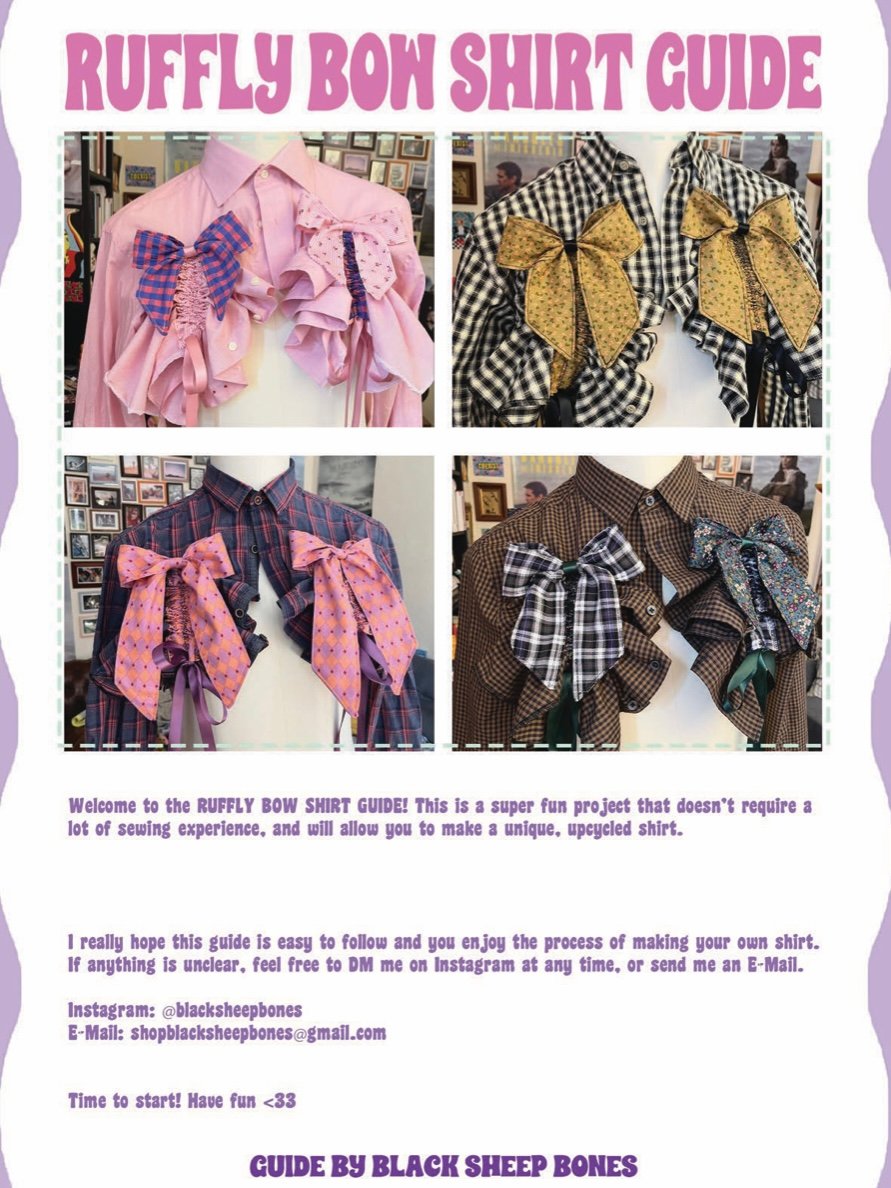 Image of RUFFLY BOW SHIRT *GUIDE*