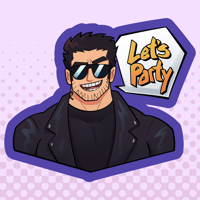 Image 1 of Let's Party Lucas Sticker