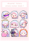 Hotaru Emote Sticker Sheet 1