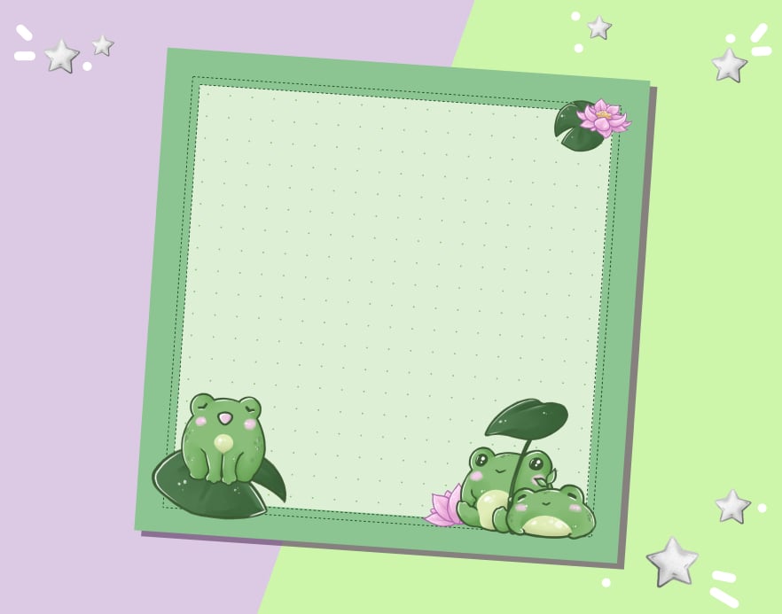 Small Cute Frogs Notepad | SenCrossArt
