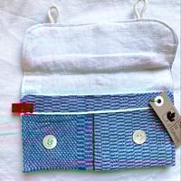 Image 2 of Blue pouch with buttons