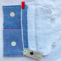 Image 3 of Blue pouch with buttons