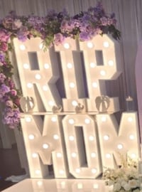 RIP MOM MARQUEE LETTERS 