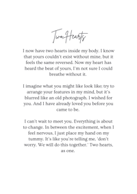 Two Hearts Poem Print