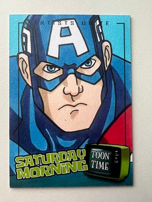 Captain America Sketch Card 1/1 - Artists Unite Original Art Avengers Animated