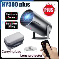 DITONG HY300 Plus HD 4K Portable Projector - 1280x720P Android 11, WiFi6, LED Home Theater, and Mini
