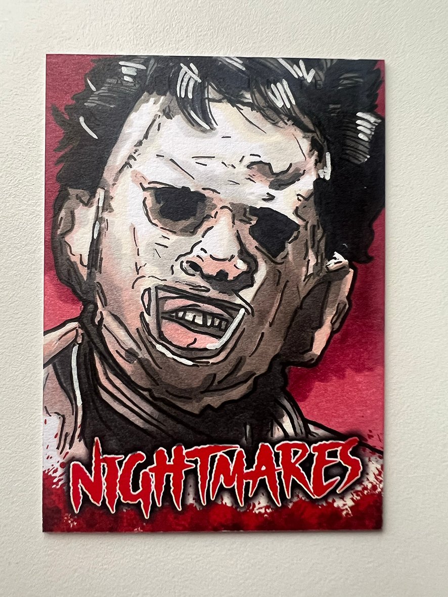 Leatherface Sketch Card 1/1 - Artists Unite Original Art TCM Texas Chainsaw Massacre