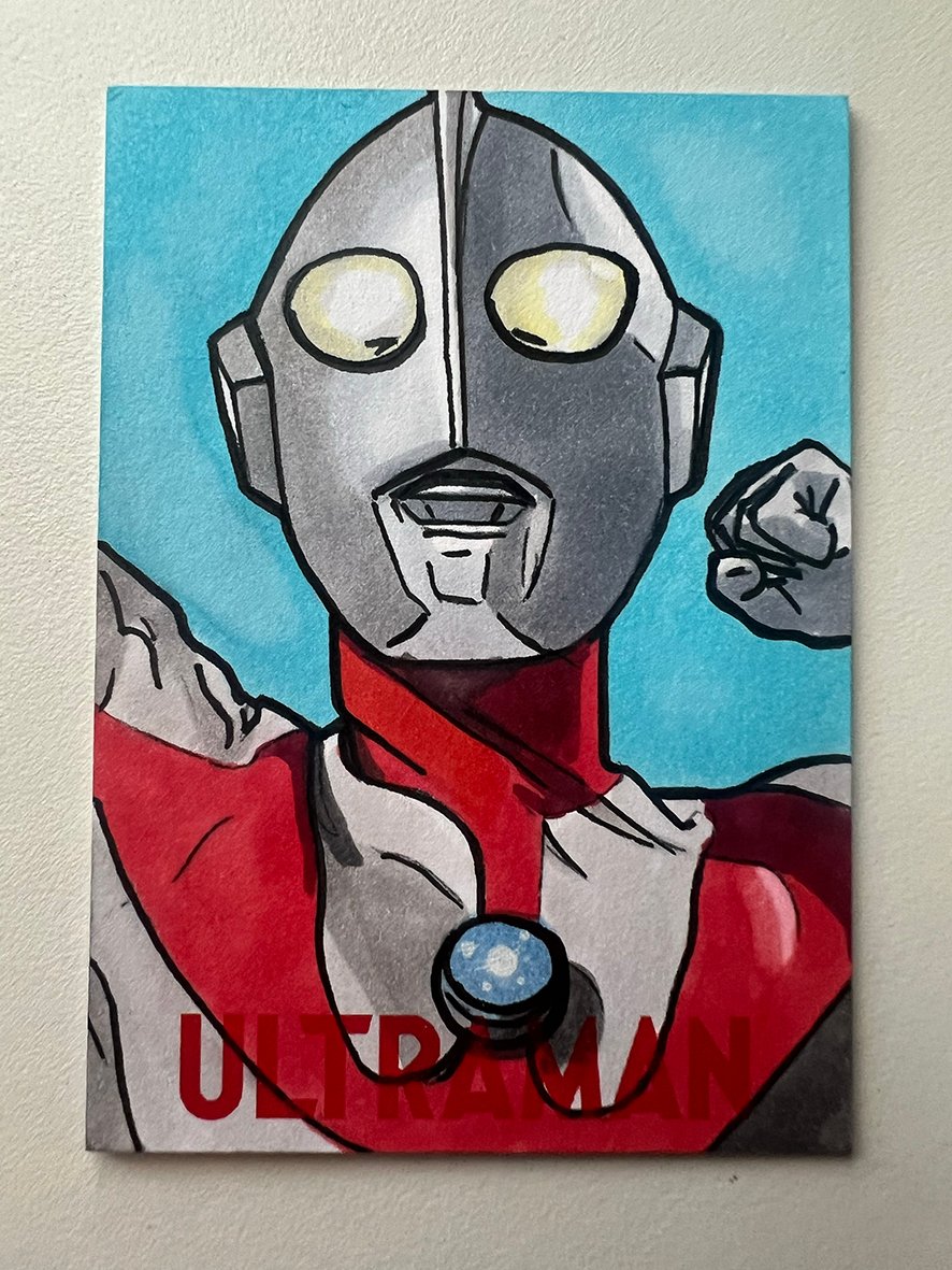 ULTRAMAN Series 1 Official Sketch Card 1/1 - RRParks Cards Original Art
