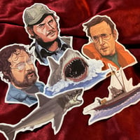 Image 4 of JAWS STICKER SET 6 Pack - Includes a FREE Quint Bday Card with Every Set!