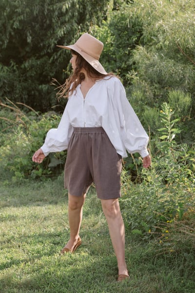 Image of EDGAR Linen Longline Shorts