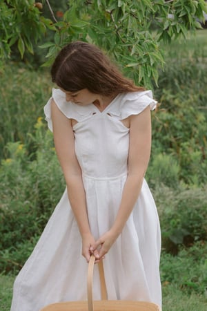 Image of LALU Linen Frilly Dress