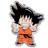 Smiling Kid Glitter Sticker