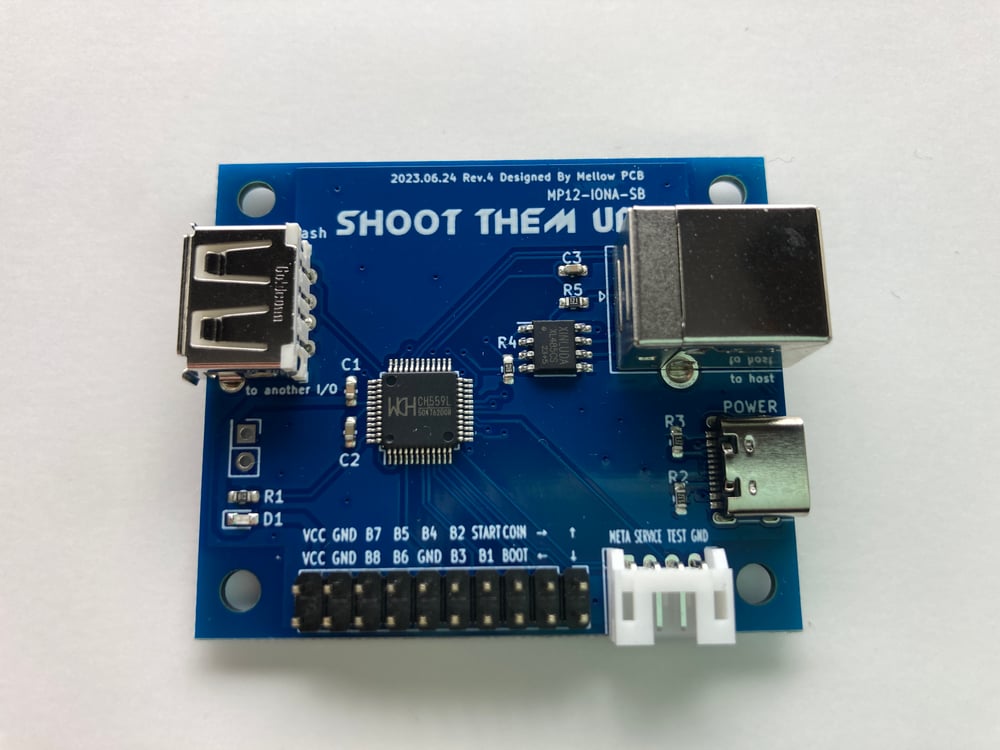 Image of MP12-IONA-SB JVS “Arcade Stick” Controller PCB Rev. 4 (Brook Compatible)