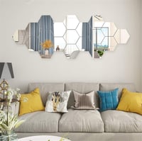 Hexagon 3D Mirror Wall Sticker Multiple Sizes