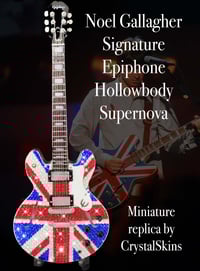 Miniature Crystallised Noel Gallagher Epiphone Supernova Guitar