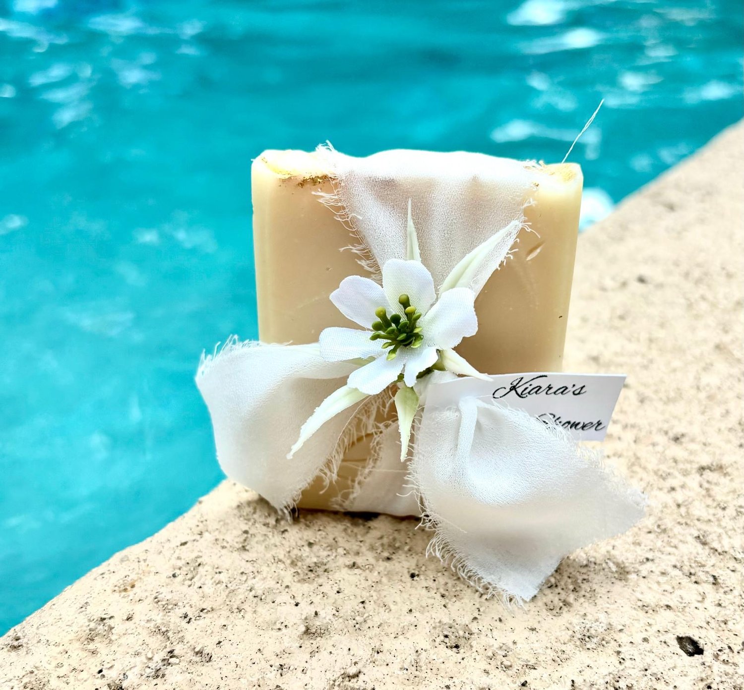 Image of Rectangular Soap w/ Chiffon Ribbon (Custom Order)