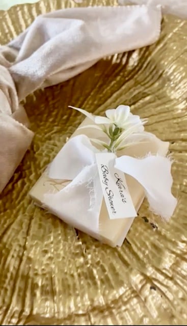 Image of Rectangular Soap w/ Chiffon Ribbon (Custom Order)