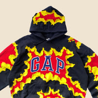 Image 4 of REWORKED GAP SUPER CRACKED 3 TONED HOODIE SIZE XL