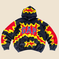 Image 1 of REWORKED GAP SUPER CRACKED 3 TONED HOODIE SIZE XL