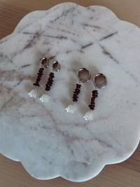 Image 1 of Garnet Lily Drops (Silver)
