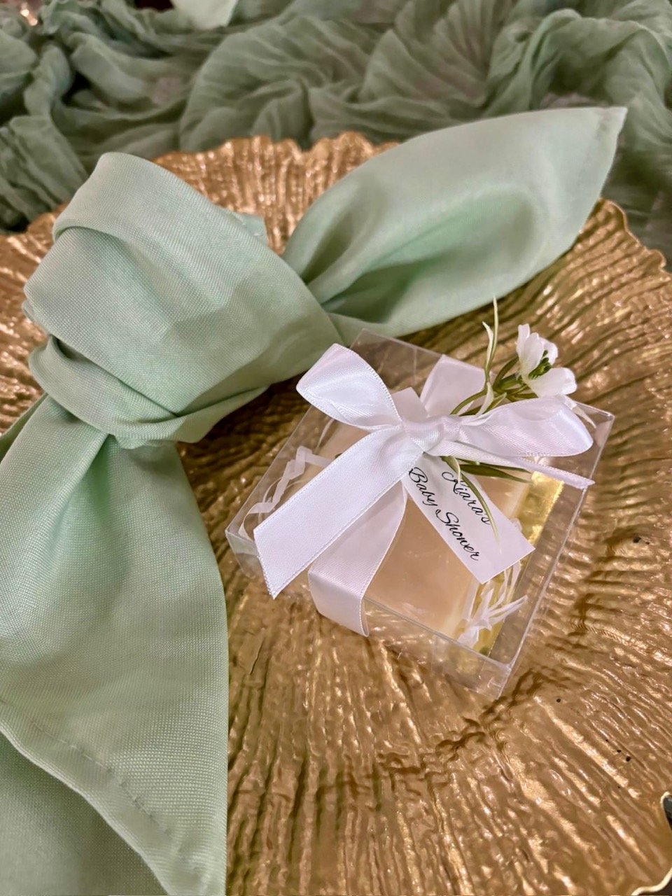 Image of Oval or Hexagon Soaps in Stylish Clear Box (Custom Order)