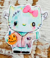 Franken-kitty vinyl sticker