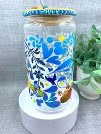 Image 2 of Princess Cinderella x Rag doll 16oz glass can tumbler 