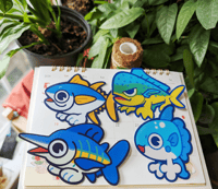 Image 1 of Ocean Fish Sticker Pack!