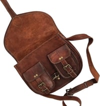 Image 5 of Hand Crafted Leather Crossbody Purse 