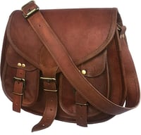 Image 1 of Hand Crafted Leather Crossbody Purse 