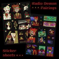 Image 1 of Radio Demon Pairings Sticker sheet