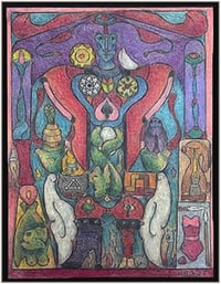 Her Red Shoes 2024: 18"x24"x.75"