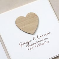 Image 1 of Handmade Wedding Card. Personalised Wedding Card. Congratulations Card.