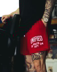 Image 3 of UNIFIED Mesh Shorts - Red