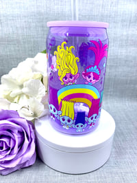 Image 2 of Trolls 16oz plastic can tumbler 