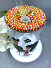 Image 4 of Book of life Maria and Monolo bling lid 16oz plastic tumbler 