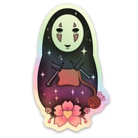 No Face Knitting Holographic Sticker