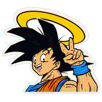Dead Goku Peeker Sticker